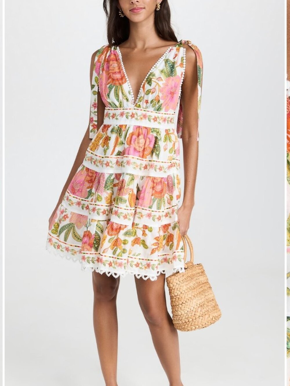 FARM Rio Macaw Bloom Off-White Mibni Dress- XS- MSRP $215